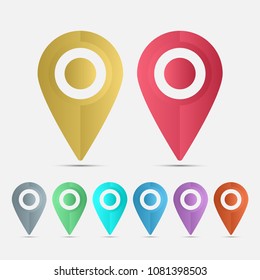 symbol set location icons.vector illustrator