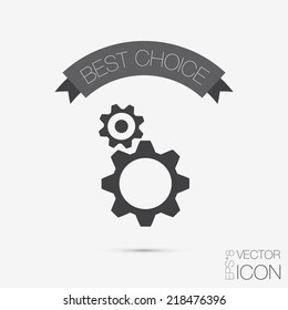 symbol settings. cogwheel, icon setting and repair