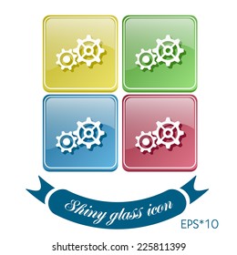 symbol settings. cogwheel, icon setting and repair