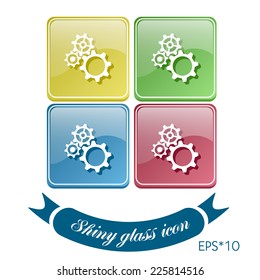 symbol settings. cogwheel, icon setting and repair