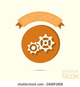 symbol settings. cogwheel, icon setting and repair
