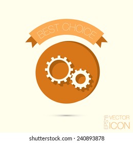 symbol settings. cogwheel, icon setting and repair