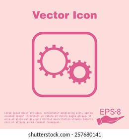 symbol settings. cogwheel, icon setting and repair