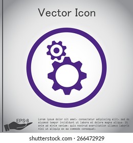 symbol settings. cogwheel, icon setting and repair