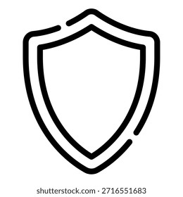 Symbol of a shield representing protection in cybersecurity.