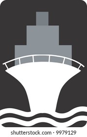 a symbol of ship at sea	