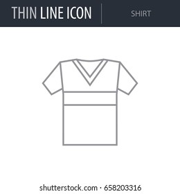 Symbol of Shirt. Thin line Icon of Fashion. Stroke Pictogram Graphic for Web Design. Quality Outline Vector Symbol Concept.
