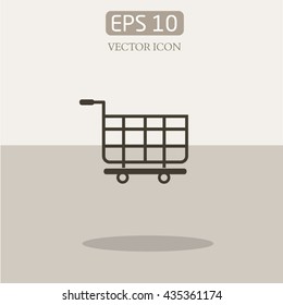 symbol of shopping.vector icon. Icon Graphic.long shadows

