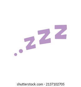 Symbol showing being asleep. Vector