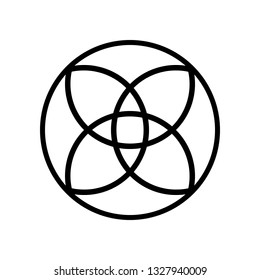 Symbol sign of cosmos atom tile logo