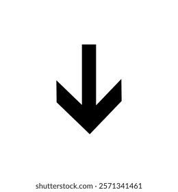 Symbol sign. Down arrow pictogram. Down arrow sign