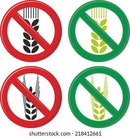 Symbol sign food for celia, gluten free