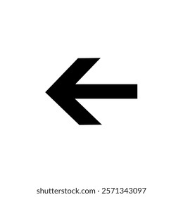 Symbol sign. Left arrow pictogram. Left arrow sign