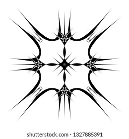 Symbol sign logo. A sharp curly pattern