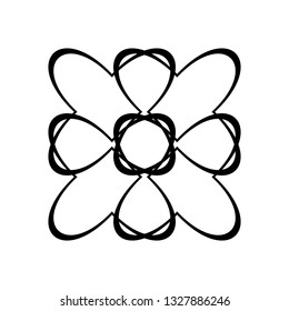 Symbol sign logo space atom square tiles