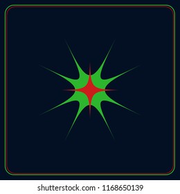 symbol sign, star, face, color background
