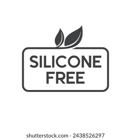symbol of silicone free, silicone free icon, vector art.