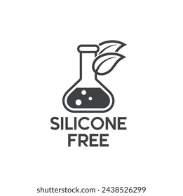 symbol of silicone free, silicone free icon, vector art.