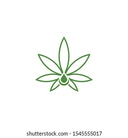 symbol of a simple cannabis leaf