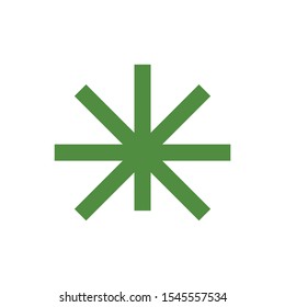 symbol of a simple cannabis leaf