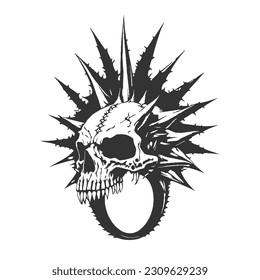 The symbol of a skull ring full of thorns. Symbol of darkness and violence