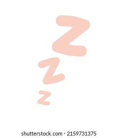 Symbol of sleep. Flying letter Z. Comic book element.