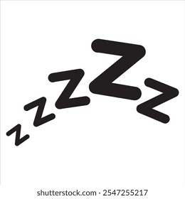 Symbol of sleep. Flying letter Z. Comic book element. Nap sticker