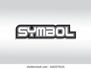 SYMBOL slogan vector design template with black white style