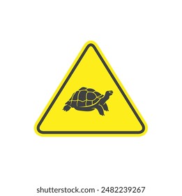 symbol of slow down, slow speed icon, vector art.