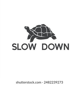 symbol of slow down, slow speed icon, vector art.