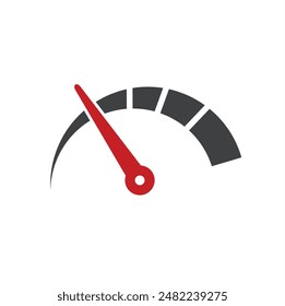 symbol of slow down, slow speed icon, vector art.