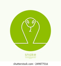 The symbol of the snake. vector logo design template. 