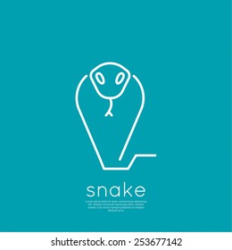 The symbol of the snake. vector logo design template. 