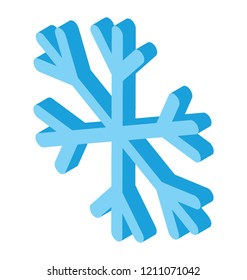 
A symbol of snowflake for winter weather 
