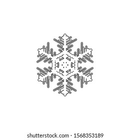 symbol of snowflakes. Vector illustration isolated on white background.