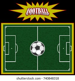 symbol of a soccer ball for the preparation for the championship. field for the game
