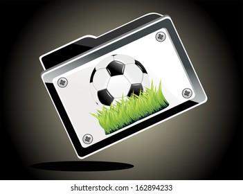 symbol of soccer ball. Vector folder.