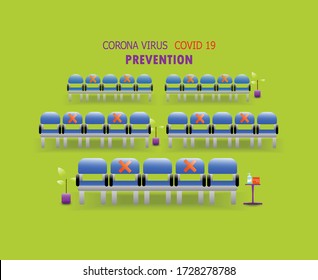 Symbol Social distancing, keep distance in public society people to protect from COVID-19 coronavirus outbreak spreading concept