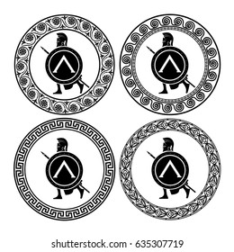 Symbol the soldier is issued by an ornament in the Greek style.
