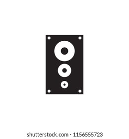 A symbol of speaker on white background.