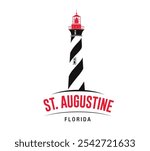 symbol of the st augustine lighthouse vector graphic design