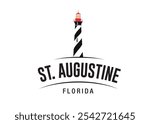 symbol of the st augustine lighthouse vector graphic design