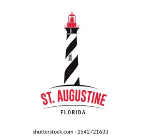 symbol of the st augustine lighthouse vector graphic design