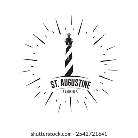 symbol of the st augustine lighthouse vector graphic design