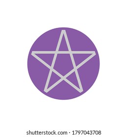 Symbol star pentagram icon. Simple color vector elements of esoteric icons for ui and ux, website or mobile application