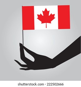 Symbol of statehood Canada - flag. Vector illustration.