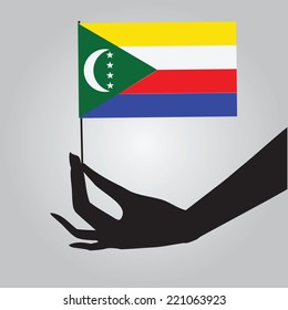 Symbol of statehood Comoros - flag. Vector illustration.
