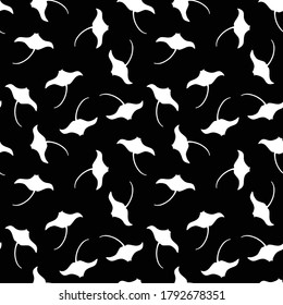 
symbol stingray pattern seamless vector black background on textiles