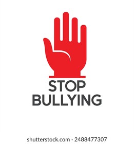 símbolo de stop bullying, ícono de bullying, Arte vectorial.