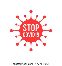 symbol stop the corona virus. Vector illustration